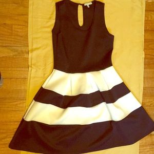Charlotte Russe Black and white flair bottom dress